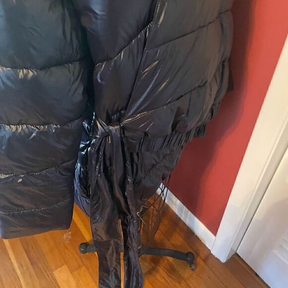 UNIVERSAL STANDARD | blue black kanda asymmetrical puffer coat S NWT $248 - Picture 7 of 16